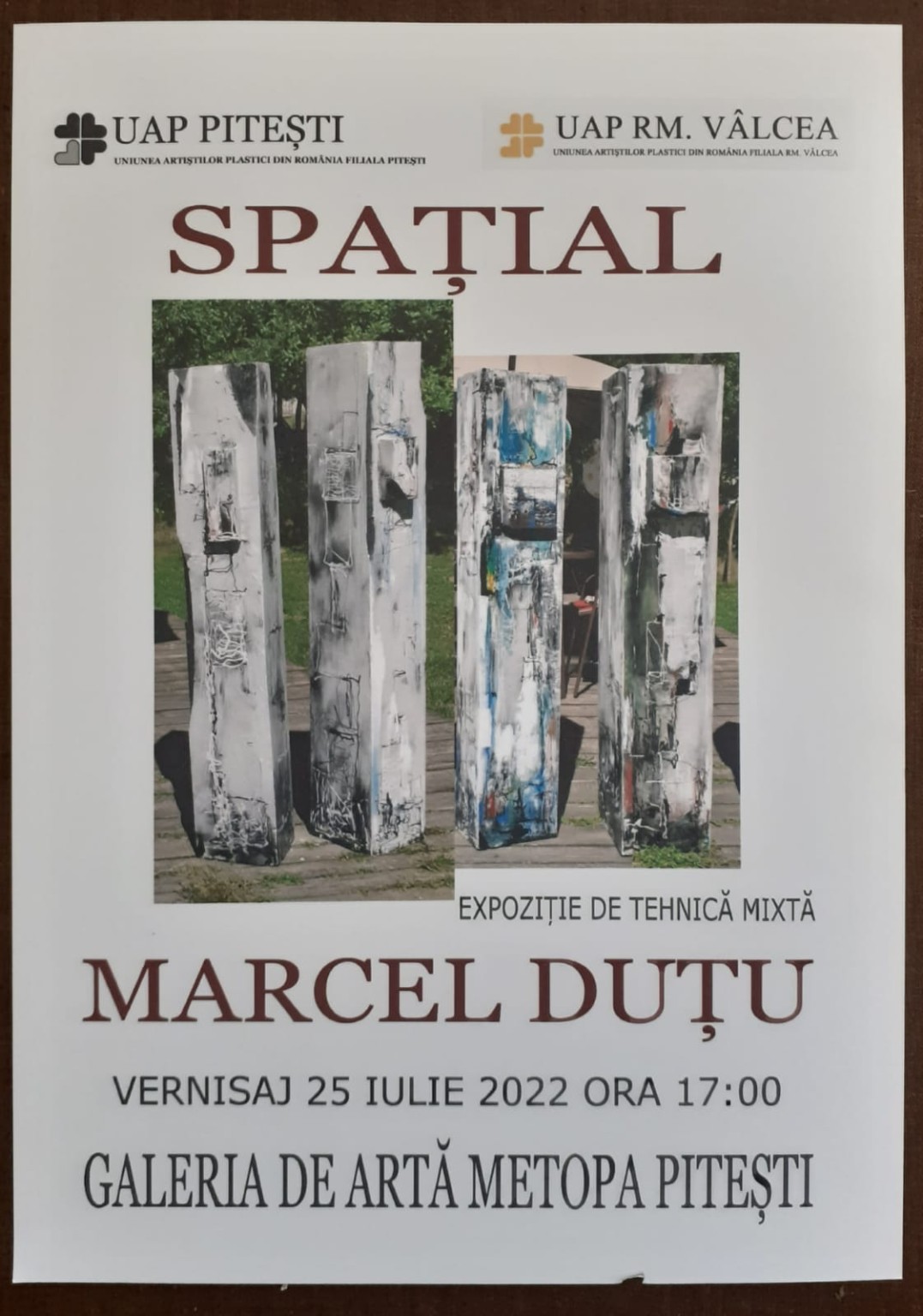 Poster expoziție SPATIAL Marcel Duțu